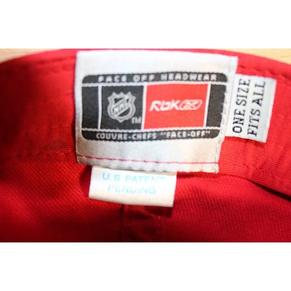 NHL Hockey Vintage Calgary Flames Stretch Baseball Hat Cap One Size Reebok Red - Picture 10 of 10